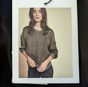 NWOT-Shay Drop Shoulder Sweatshirt, Satin, black, Nation LTD, women's X …